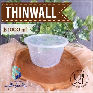 Thinwall B 1000 ml ISI 25 PCS / Kotak Makan Foodgrade / Food Container