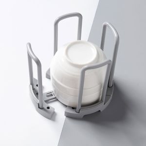 Retractable Vertical Desktop Bowl Holder Kitchen Dish Plate Drying Organizer Cabinet Dishes Storage