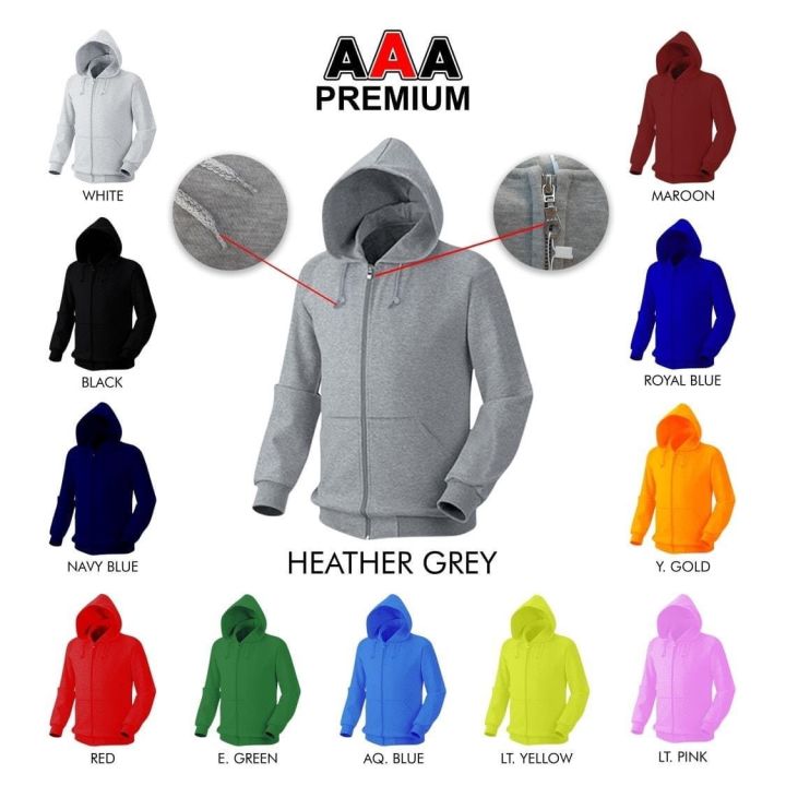 AAA PREMIUM HOODIE JACKET WITH ZIPPER UNISEX Lazada PH