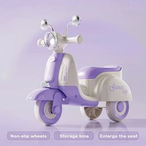 MECOME Multifunction Children Balance Motorcycle Three Wheels with Music Light Balance Scooters Cartoon Baby Bike Kids Ride