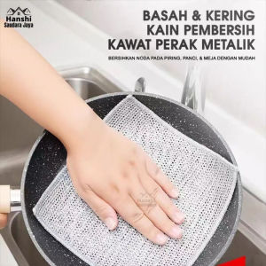 [SPR] Kain Lap Kawat Bentuk Kotak Halus / Sabut Besi Panci Cuci Piring