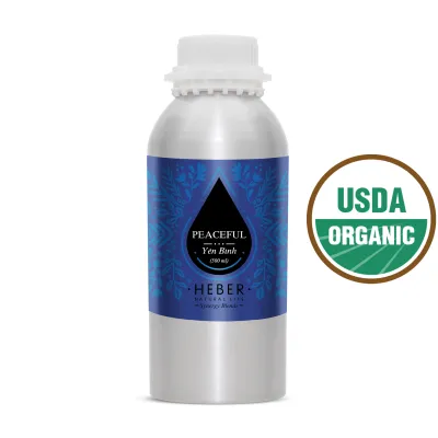 (Chai Lớn 500ml/1000ml) Tinh Dầu Yên Bình - Peaceful Blend Essential Oil Heber Natural Life 100% Thiên Nhiên Nguyên Chất Xông Thơm Phòng