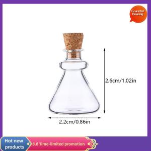 Graceful 1:12 Dollhouse Miniature Vase Glass Bottle Wishing Bottle Storage Bottle with Cork Vase Candy Jar Model Doll House Decor
