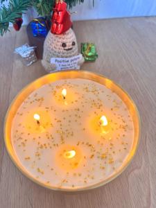 Elegant Gold bowl Candle Christmas Gift– Soy Wax with Fragrance Oil candle