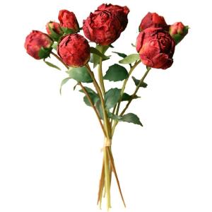 Artificial Peony Flower Fake Silk Peonies Flower Bouquet for Home Office Wedding Christmas Decoration Flower Arrangement