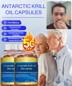 【Healthier Blood Vessels】Antarctic Krill Oil Capsules High-purity Astaxanthin High-Phospholipid Vegetarian Gel Candy Enhance Immunity And Improve Natural Physical Energy