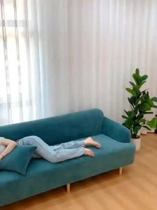 Cream Style Sofa Small Rental Room Fabric Durable Inline Multiple Seat Sofa