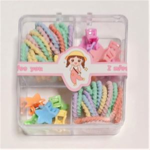 Bayar Di Tempat - Set Aksesoris Rambut Anak Perempuan / Kuncir Jepit Mix Pastel Korean Style / Set Rambut Lucu Free Box