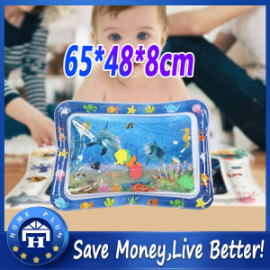 【Local delivery】 Infants Summer Beach Water Mat Toddler Fun Activity Play Toys for Motor Skills Necessary Baby Inflatable Water Play Gadgets Inflatable-Water-Mat-Dolphin