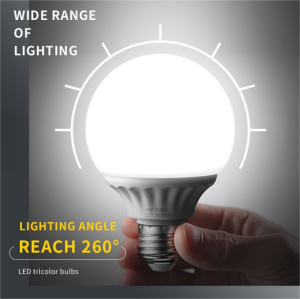 (Feed bulb)Adjustable rotation 360°LED reading light study night light Bedroom living room corner floor lamp three-color lighting