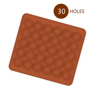 Macaron Silicone Pad Regular Round Size Macaroon Pastry Oven Baking Mould Sheet Mat Mold Silicone Pot 30-Cavity 48-Cavity DIY Mold Baking Mat Useful Bakery Tool Baking Tool