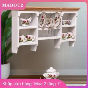 [COD] MADOU2 1 cái 1 12 Dollhouse gỗ lưu trữ Kệ thu nhỏ đồ nội thất tường treo tủ cho Nhà búp bê phòng ăn trang trí