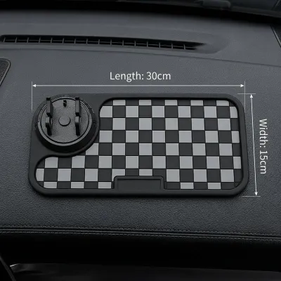 Phone Holder Mat Alas Dashboard Mobil Anti Slip Karpet Dashboard Holder HP Putar 360 Degree Anti Geser Aksesoris Mobil