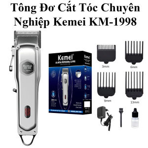 Tông Đơ Cắt Tóc Chuyên Nghiệp Kemei KM-1998 Có Màn Hình LED Hiển Thị
