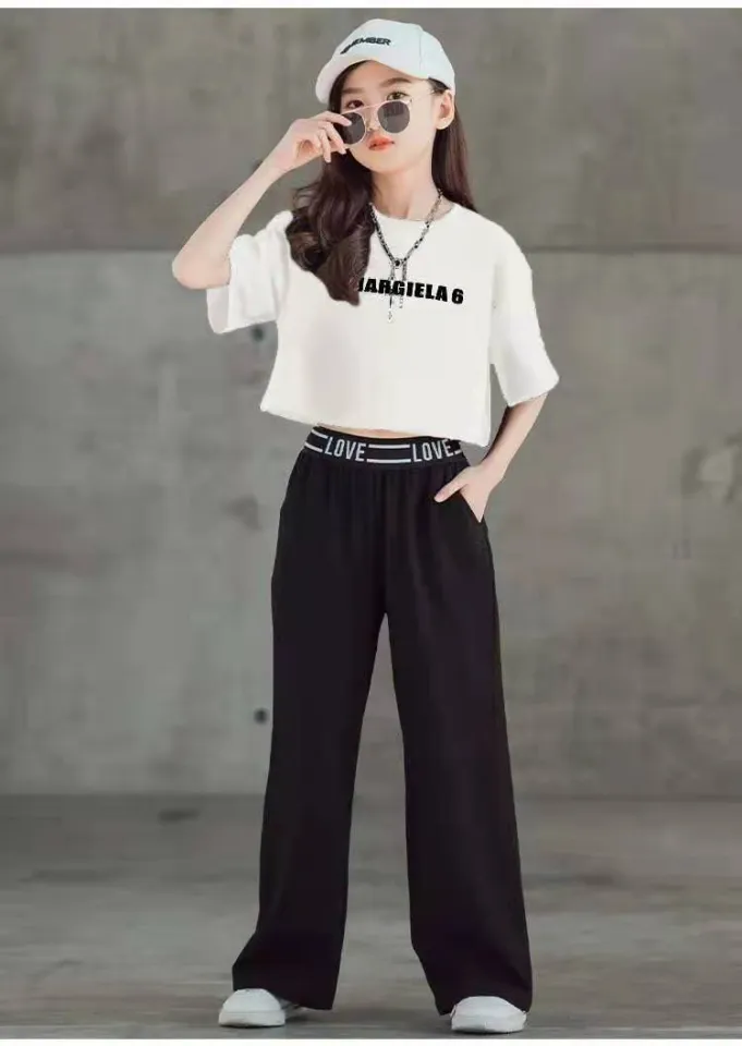 Vefadisa 2023 Spring Summer New Fashion Casual Style White T-shirt With Two  Piece Pants Set Slim Trendy Girl Matching Suit ZY619 - AliExpress