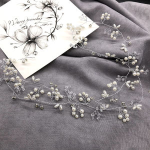SG Bridal Pearl Crystal Hair Band and Hairpin for Wedding or ROM Use
