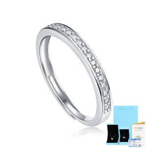GRA s925 silver couple ring Moissanite diamond ring inlay fashion Korean ring promise of love couple gift jewelry
