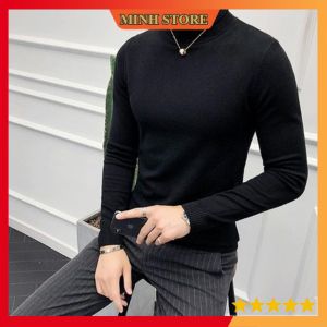Áo Len Nam cổ lọ dài tay Áo len nam hàn quốc form rộng đẹp thời trang nam cao cấp AL01-  MINHSTORE66