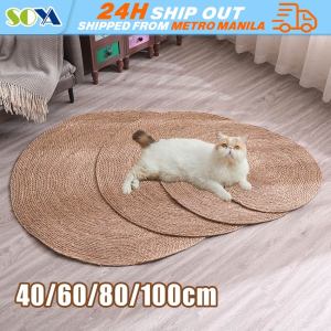 Bigger Cat Dandelion Mat Wearresistant and Scratchresistant Cat Litter circular cattail hand woven floor mat cat matliving room floor mat cat tree mat