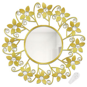 Elegant Sunburst Wall Mirror with Satin Finish for Home Décor