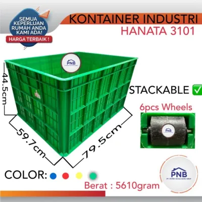 PROMO- HANATA 3101 BOX CONTAINER INDUSTRI 200 LITER / KOLAM IKAN KURA KURA - MINAMIA SHOP
