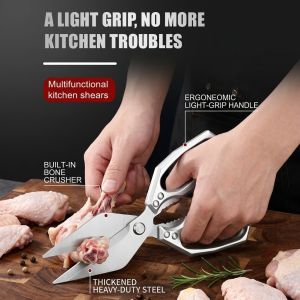 Heavy Duty Chicken Bone Scissors Professional Poultry Shears Multi Functional Durable Thickened Kitchen Tool Home Cooking Essentials
