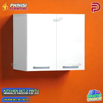 Kitchen Set Atas 2 Pintu Kingdom KSK 301 Rak Serbaguna Kitchen Set Minimalis Atas Rak Dapur Cabinet