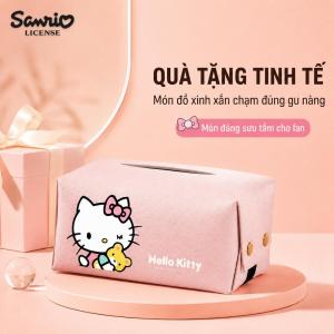 Hộp Đựng Khăn Giấy Ô Tô Sanrio Hello Kitty Treo Chắn Nắng Da PU LFB168 LFB265