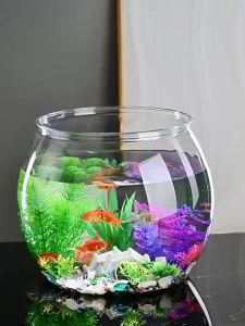 5 Sizes Fish Bowl Plastic Hight-Transparent Aquarium Small Fish Tank Unbreakable Decorative Goldfish Tank