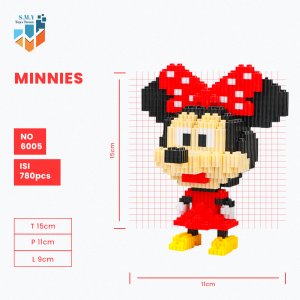 SMY Nano Blocks Mickey Mouse Mini Figure Mainan Anak Bricks Education Toys Balok Susun Puzzle 3D DIY