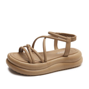 [Free Shipping] Comfortable Soft-Soled New Summer Style Versatile Casual Thin-Strap Beach Sandals Roman-Style Shoes