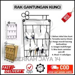RAK GANTUNGAN KUNCI MINIMALIS BAHAN BESI TEBAL WARNA HITAM HARGA MURAH BARANG BERKUALITAS PROMO DISKON TERLARIS