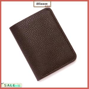 Follow Get New[Bloom Z] PU Leather Men Wallet Thin Small Credit Card Holder Lychee Pattern Coin Purse