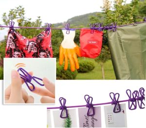 (HCM) Dây Phơi Có Sẵn Kẹp Quần Áo Tiện Dụng Mang Đi Dã Ngoại Cắm Trại - Dây Phơi Đồ Có Kẹp Siêu Bền - Dây Kẹp Ảnh