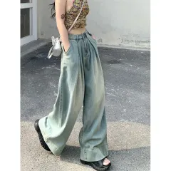 New Casual Women's High Waist Solid Color Suit Pants