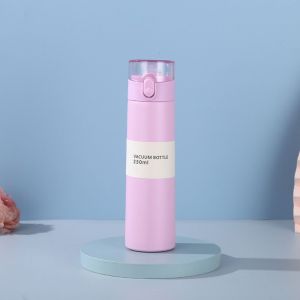 NXUGW 150/250ml Mini Thermos Cup One-button Opening Stainless Steel Pocket Insulated Cup Thermos with Straw Thermal Mug Girls Children