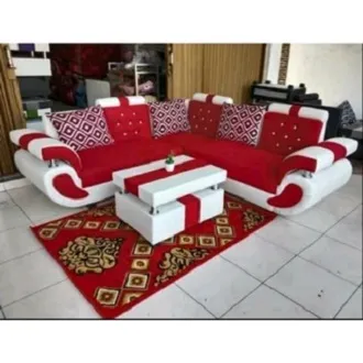 Sofa L Sudut New Angsa + Meja Kaca