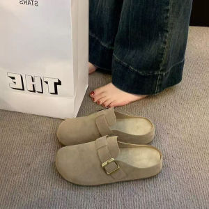 Free Shipping Retro-Style WomenS Slippers With Inner Height-Increasing Design New Spring/Autumn Fashion Thick-Soled And Made Of Suede