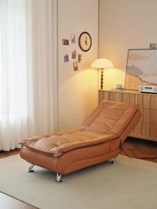 CraftedLiving SG-Recliner Lazy Sofa Can Lie And Sleep Single Room Bedroom Toffee Electric Folding Sofa Bed