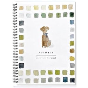 LYMEDIA with Paint Brush Watercolor Workbook With Color Palette Beginner-Friendly Watercolor Paint Book Art Crafts Painting Supplies for Kids Adults Teens