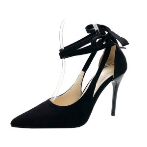 [Free Shipping] 2026 Spring/Summer New Collection: Plus-Size Pointed-Toe Stiletto-Heel Criss-Cross Strap Sandals For Women