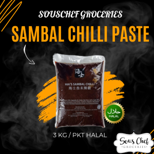 SAMBAL CHILLI PASTE 1KG/PKT HALAL HAIS