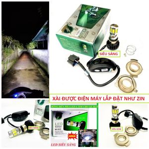 ĐÈN PHA LED XE MÁY 6 TIM RTD CỰC SÁNG MẪU MỚI LẮP NHƯ ZIN ĐÈN PHA XE MÁY ĐÈN PHA Ô TÔ