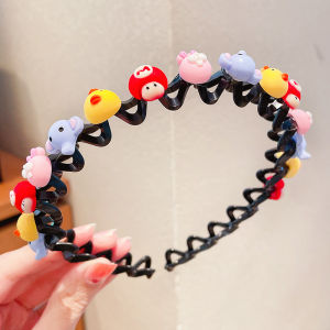 Zy Fashion New Strawberry Headband for Kids Korean Style Fashion Girls Toothed Non-slip Wavy Hair Band