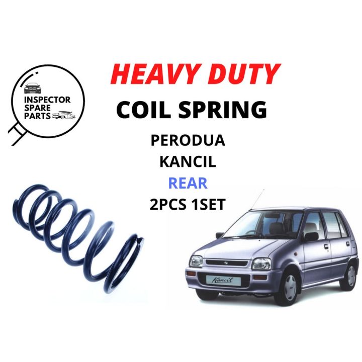 (2PCS1SET) GOOD QUALITY HEAVY DUTY PERODUA KANCIL REAR COIL SPRING | Lazada