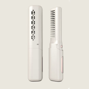 2 in1 Portable Straight Hair Comb Wireless Hair Straightener And Curling Brush USB Charging