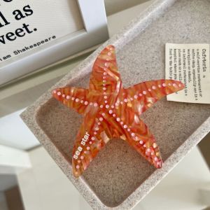 NXUGW Acetate Marine Starfish Hair Claw Ocean Hairpin Sea Star Grab Clip Cute Geometry Acetic Acid Hair Clip Girls