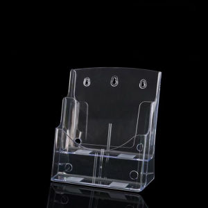 Acrylic display stand A4 two layers (two sets) for magazine materials display transparent acrylic material display stand