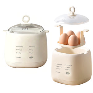 Vodool 6 Functions Electric Egg Boiler Timer & Reservation Visual Omelet Maker for Egg Breakfast Vegetable