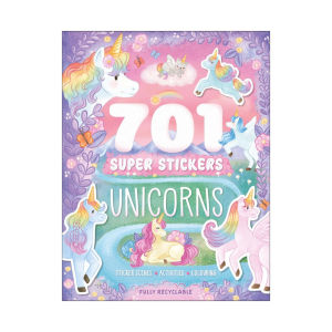 701 Super Stickers Dinosaurs Activity Book (60 Pgs) With Sticker Scenes & Colouring For Kids